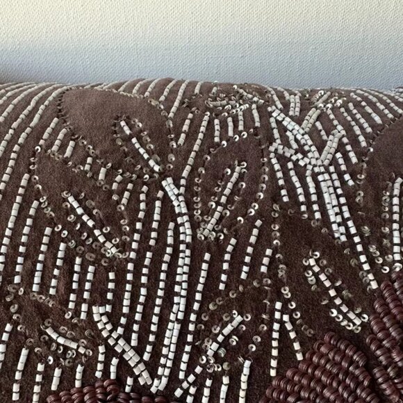 NWT $275 Ralph Lauren Throw Pillow Barkin 12" x 16" EMBELLISHED - Picture 7 of 13